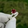 Sisters Day Sale Natural Mozambique Garnet 925 Silver Multi Stone Ring Jewelry
