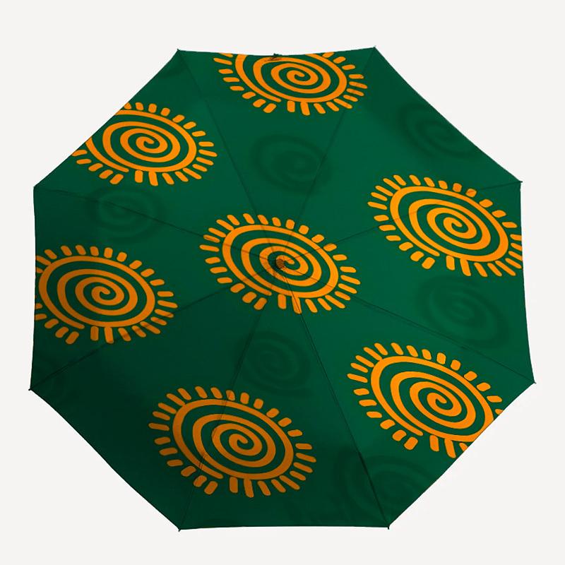 

1pc Sunburst Pattern Auto Open/Close Umbrella, Portable Folding umbrella for Everyday Use y250826002