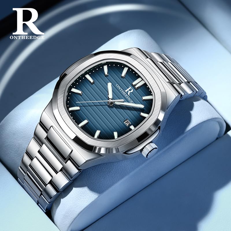 3 ATM Water Date Luminous Quartz Nautilus Stainless Business Job Gift Men's Watch, Resistant, Display, Hands, Movement, Series, Steel, Watch, Formal,