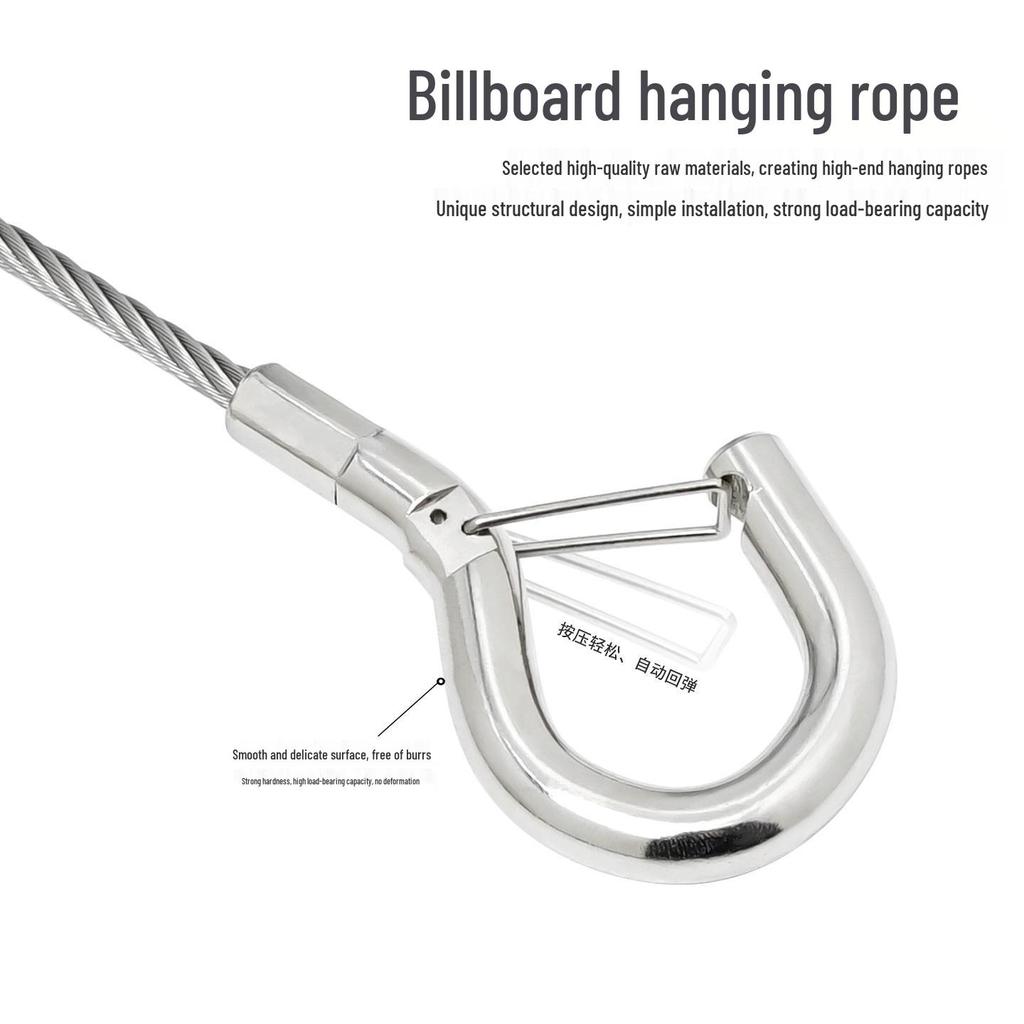 304 Stainless Steel Wire Rope Lock Buckle, 1-4mm Adjustable Hanging Picture and Lighting Wire Hook Adjuster