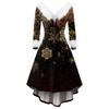 Women's Fashionable Casual Fitted Christmas Print Party Long-Sleeved Dress
