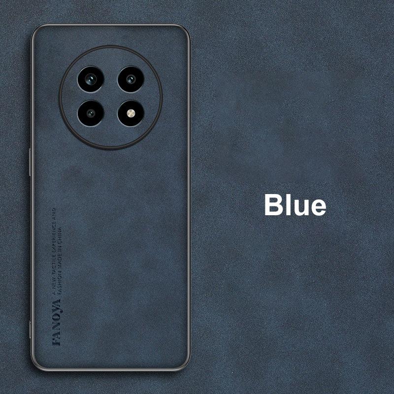 

Для Realme 13 Pro 5G чехол Роскошный PU кожаный чехол для телефона Realme 13 Pro Plus Realme13 задняя крышка Матовый силиконовый полная защита Realme 13 Pro Plus синий