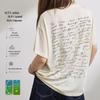 Girls' Summer Cat Love Letter Print Short Sleeve T-Shirt