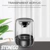 True Wireless Stereo Speaker with Transparent Design Breathing LED Light TWS Bluetooth 5 0 TF Card AUX Audio Input