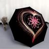 1pc Heart Bloom Automatic Folding Umbrella - Compact 8-Rib Design, Durable Plastic & Iron, Lightweight for Outdoor Daily Use240