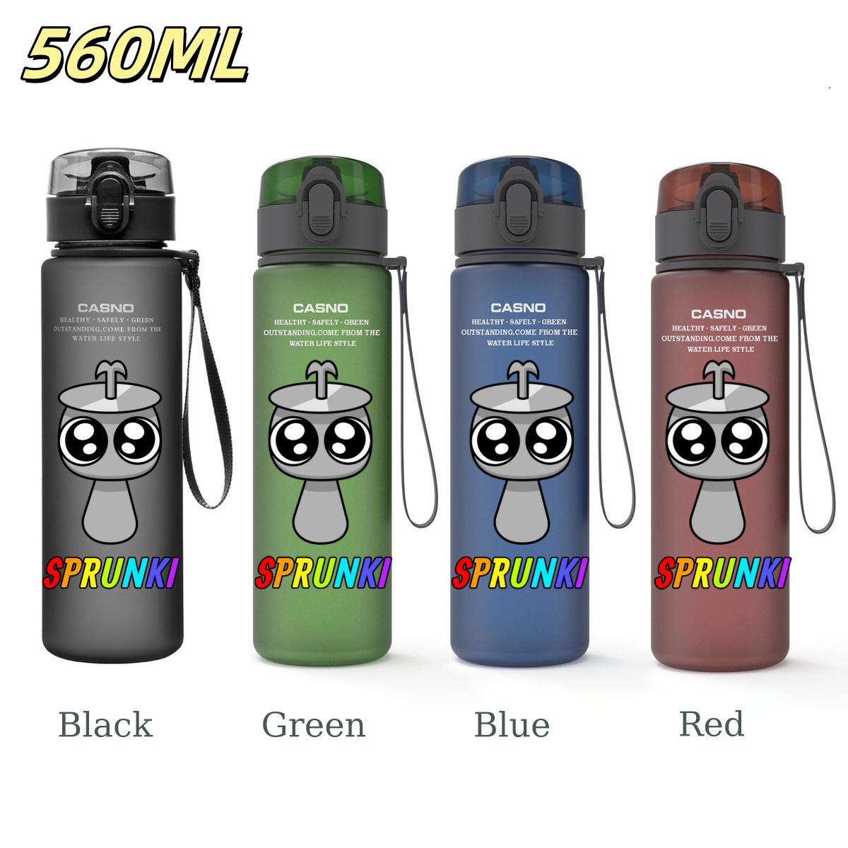 

Sports Water Bottle Anti Fall Leak Proof Plastic Portable Drinking Cup Suitable Outdoor Travel Camping Fitness 560ML for Kid Friendly Entertaining Fun Red-1PCS