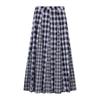 Fashion Suit Asymmetrical off-Shoulder Short-Sleeved T-shirt Women's Summer Gingham Skirt A- Line Skirt Idle Style Two-piece Set