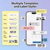 P21 Label Maker Tape Black On White 14x40mm (0.55"x1.57"), Adapted NELKO P21 Label Printer Paper Standard Laminated 180 Labels/Roll, White Tape Use