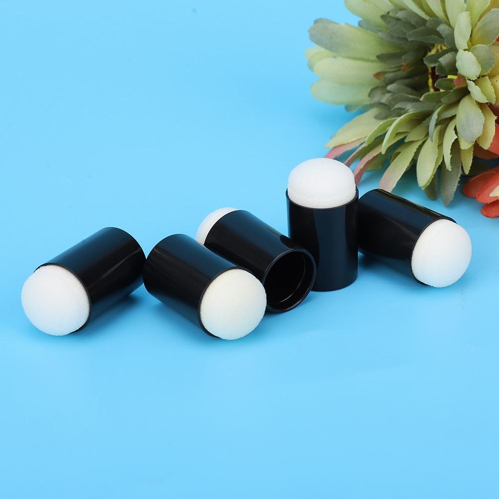 5 Pcs Sponge Finger Daubers Children Finger Painting Tool Plastic Pigment Scrawl Kit  less than br more than (5 Pcs bag