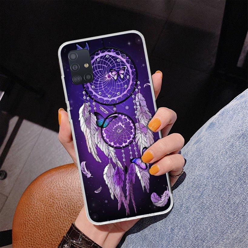 Retro Feather Dreamcatcher Phnoe Case for Samsung Galaxy A12 A22 A32 A42 A52 A51 A50S A20S A10S A41 A31 A21S A40 A30S A20E A71 A