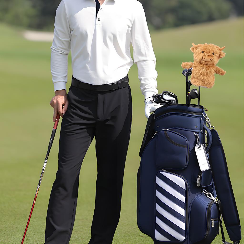 Golf Blade Putter Cover Golf HeadCover Animal Plush Driver Cover Protective Headgear Golf Club Supplies for 460CC Golf Club
