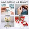 62 Acrylic Yarn Skeins, 2170 Yards Yarn for Knitting and Crochet, Includes 2 Crochet Hooks,2 Weaving Needles,10 Stitch Markers, Perfect Beginner Kit