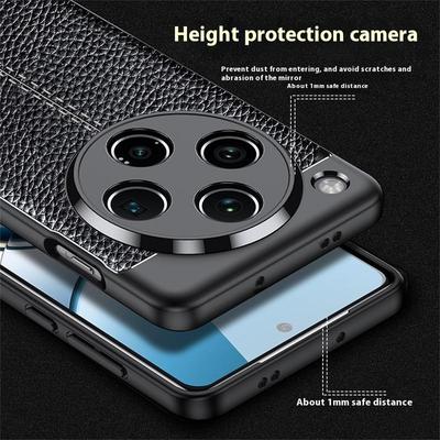 For Oppo Find X8 Pro 5G Case Litchi Texture TPU Flexible Phone Cover,Black