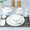 New Chinese Ceramic 4-Piece Tableware Set - Black Mountain Pattern