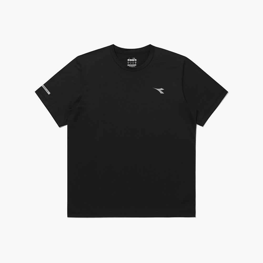 Diadora Basic Logo Performance Short Sleeve T-Shirt Black
