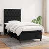 3141971 vidaXL Divan Bed and Mattress Black 80x200 Cm Fabric