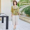 Elegant Chinese-Style Summer Two-Piece Outfit for Moms