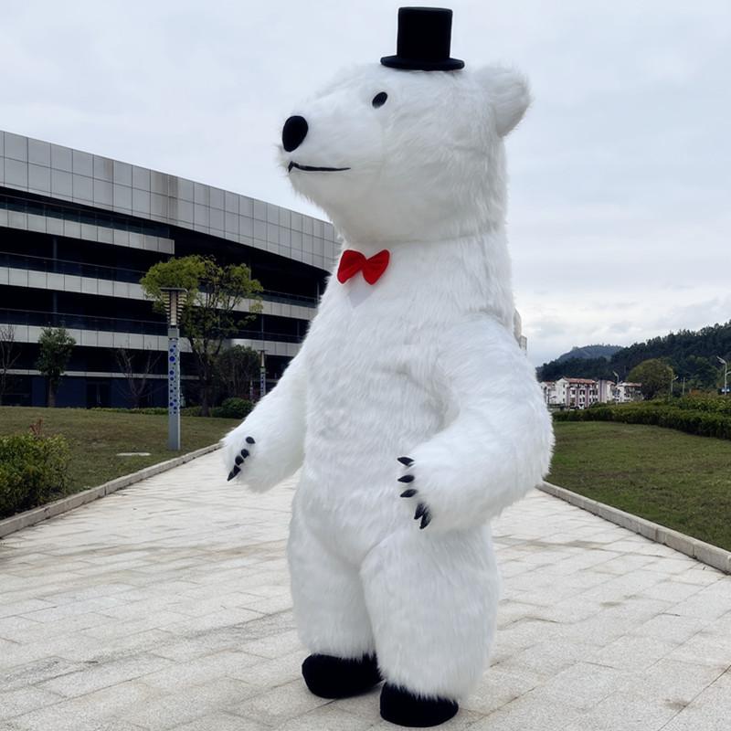 Aufblasbares Cartoon-Puppen-Kostüm, Eisbär-Tierkostüm, Cosplay-Kostüm, Kommerzielle Feier, Panda-Geburtstagsparty-Kostüm