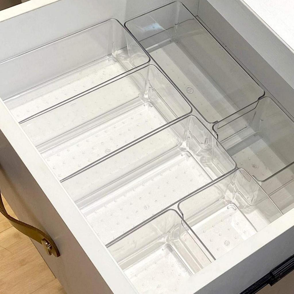Clear Plastic Desktop Organizer: Multi-Use Handheld Makeup Storage Box