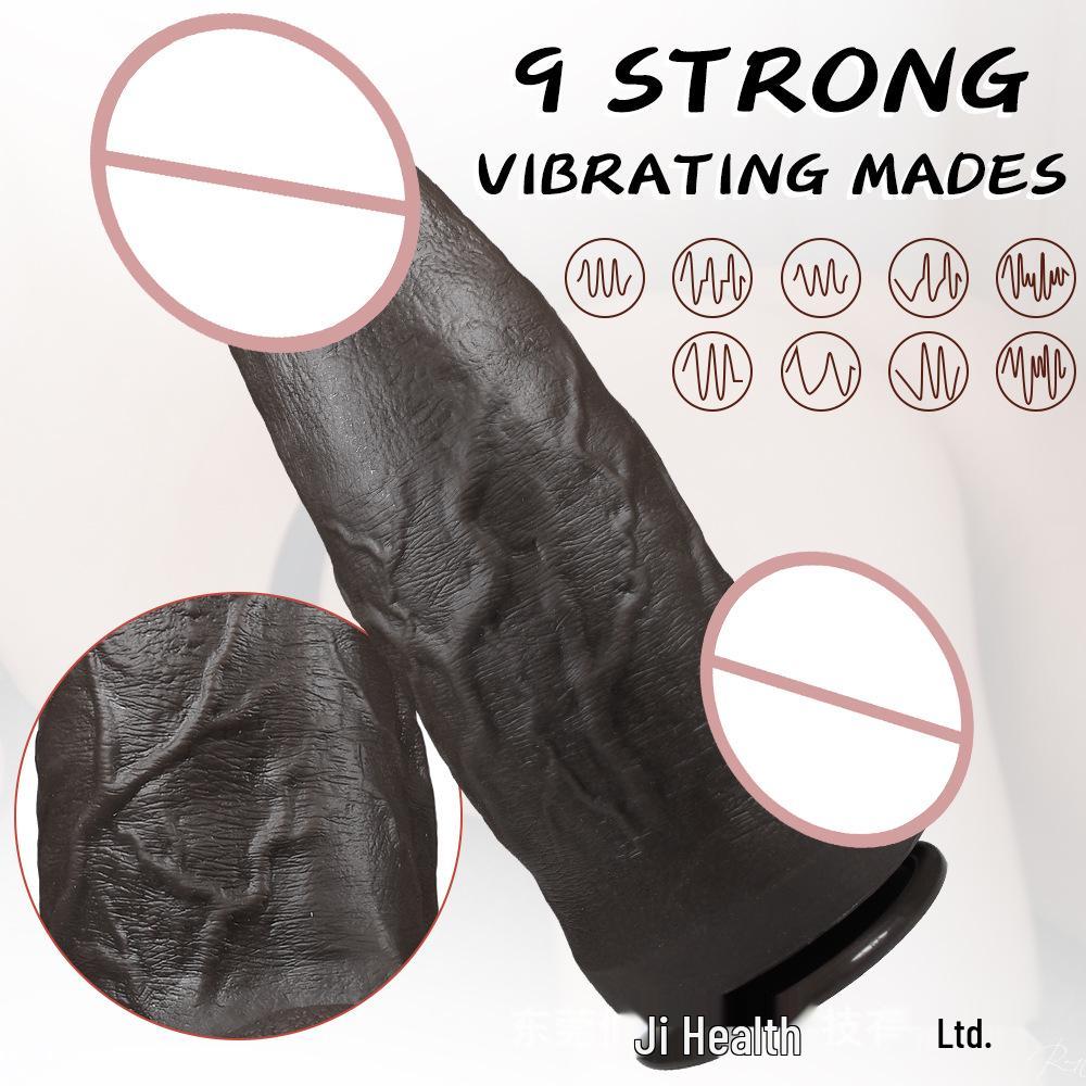 Silicone Realistic XL Telescopic Vibrating Dildo for Women