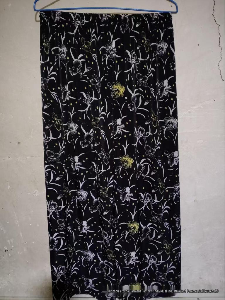 Casual Summer Women's Plus Size Ice Silk Stretch Pants - Loose, High Elastic Waist for Middle-Aged and Elderly