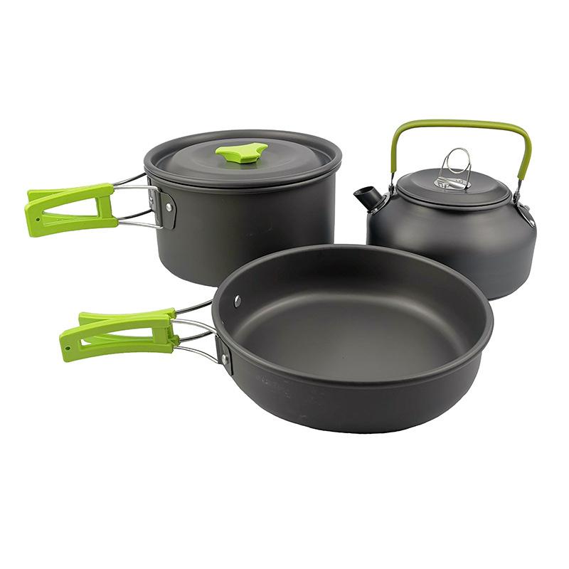 Picknick Kochen Utensilien Camping Kochgeschirr Set Wandern Langlebig 3 Teile/satz Aluminium Legierung