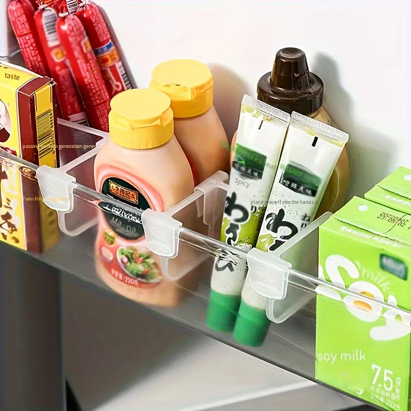 Verstellbare Kühlschrank-Organizer-Behälter - Platzsparend, langlebige Kunststoff-Trennclips für Gefrierfach- & Vorratskammer-Organisation