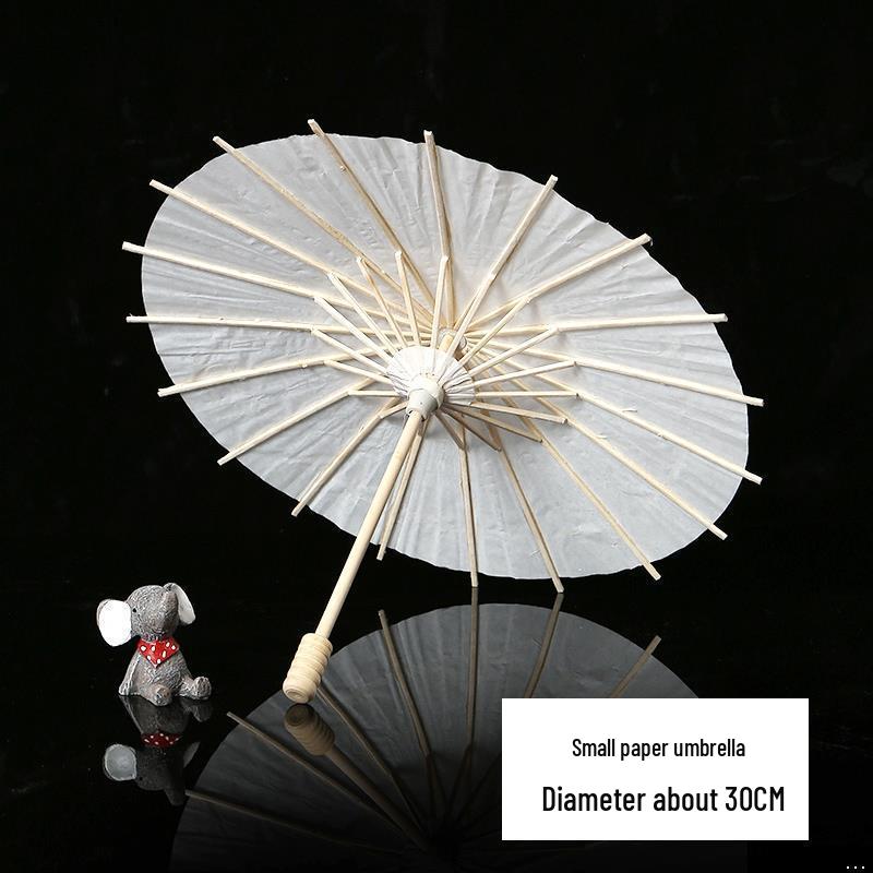 Handmade Children's Oil Paper Umbrella - Chinese Intangible Cultural Heritage, Small Flower Pattern, Ancient Style, Graffiti Material