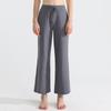 Women's High-Waist Wide-Leg Summer Yoga Pants - Lightweight, Loose, Slimming Casual Trousers with Drawstring.