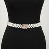 Pearl Water Diamond Flower Waist Chain Elastic Dress Decorative Waist Cover Fashionable Versatile Bundle Belt for Women
