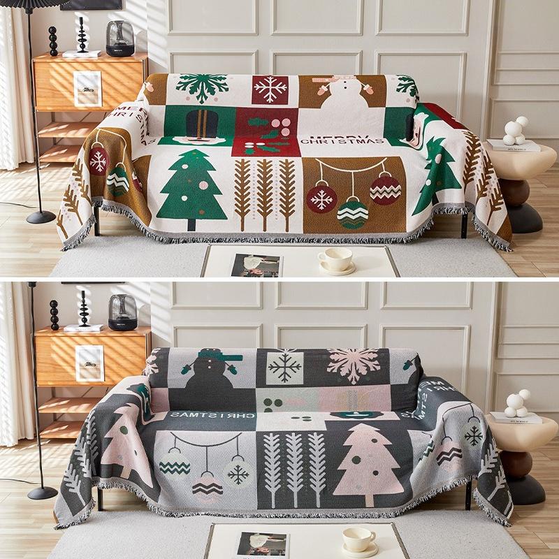 1PC Sofa Cover Christmas Thickened Chenille All-inclusive Double-sided Available Autumn and Winter Thick Fabric