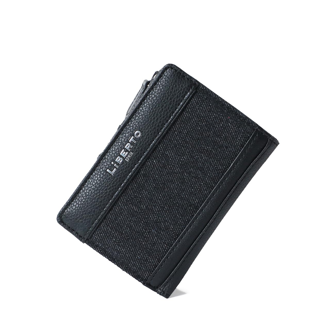 

Wallet Bifold Bifold Wallet Folding Wallet Denim Switching Wallet Black Free [Liberto Edwin] Men s