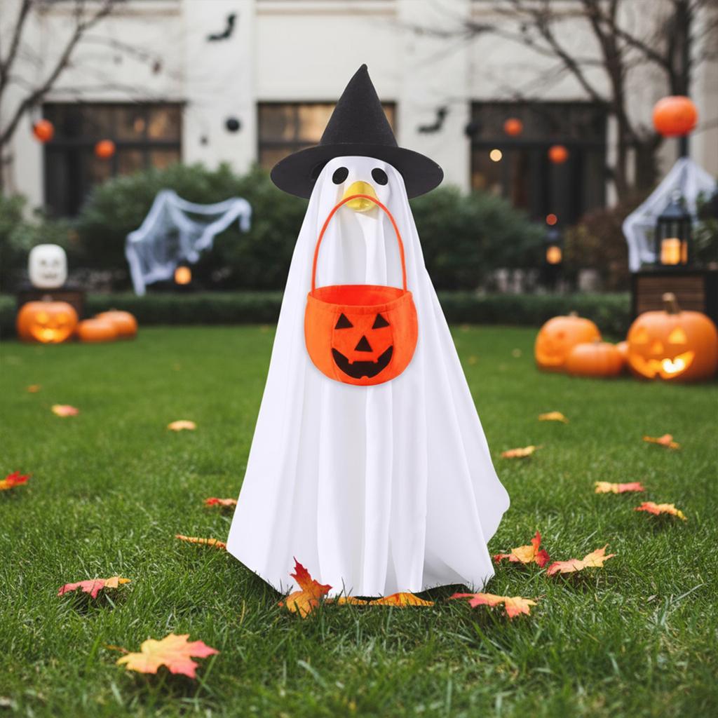 Halloween Goose Outfit Funny Fall Halloween Goose Outfit Vibrant 23 Inch Lawn Porch Outfit for Outdoor Patio Yard Lawn Decor