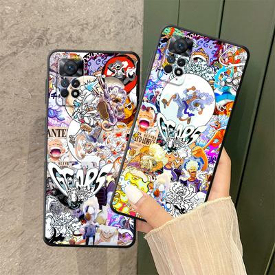 One Piece Super Gear 5 Luffy Case for Xiaomi Redmi Note 13 14 Pro Plus 12s 10S 9 10 11 12 7 8 11s 9S Black Soft Phone Cover