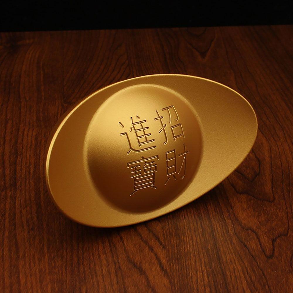 1Pcs Retro Brass Ingot Chinese Style Gold Yuanbao Feng Shui Ornament  Desktop Decoration Craft Prop