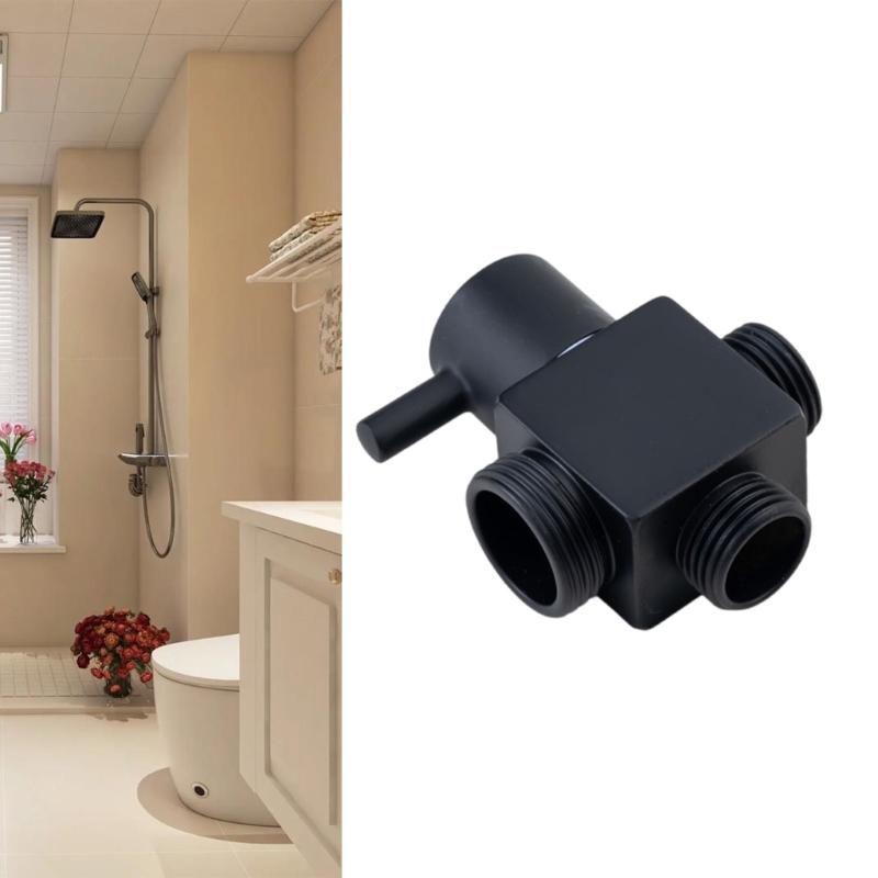 Strong Brass Shower Valves Splitters Double Port Fast Switching Corrosion Resistant Adapters for Shower Head Systems