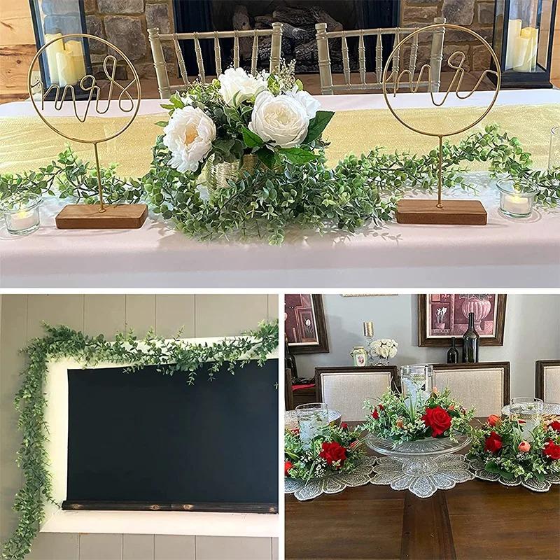 1.8m Artificial Eucalyptus Rattan Wedding Home Decoration Money Leaf Grass Rattan Wedding Background Arched Wall Decoration