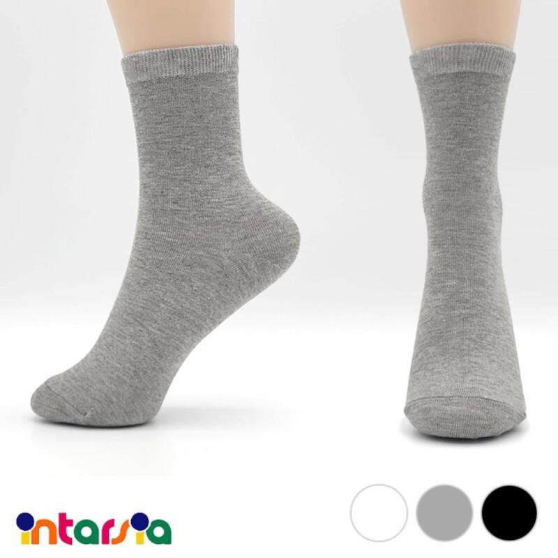 Women s Daily Domestically Produced 100% Cotton Socks Set CD6779_White-5 pairs