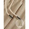 Mens Casual Two Piece Outfit Textured Short Sleeve Cuban Collar Shirt And Drawstring Shorts Set