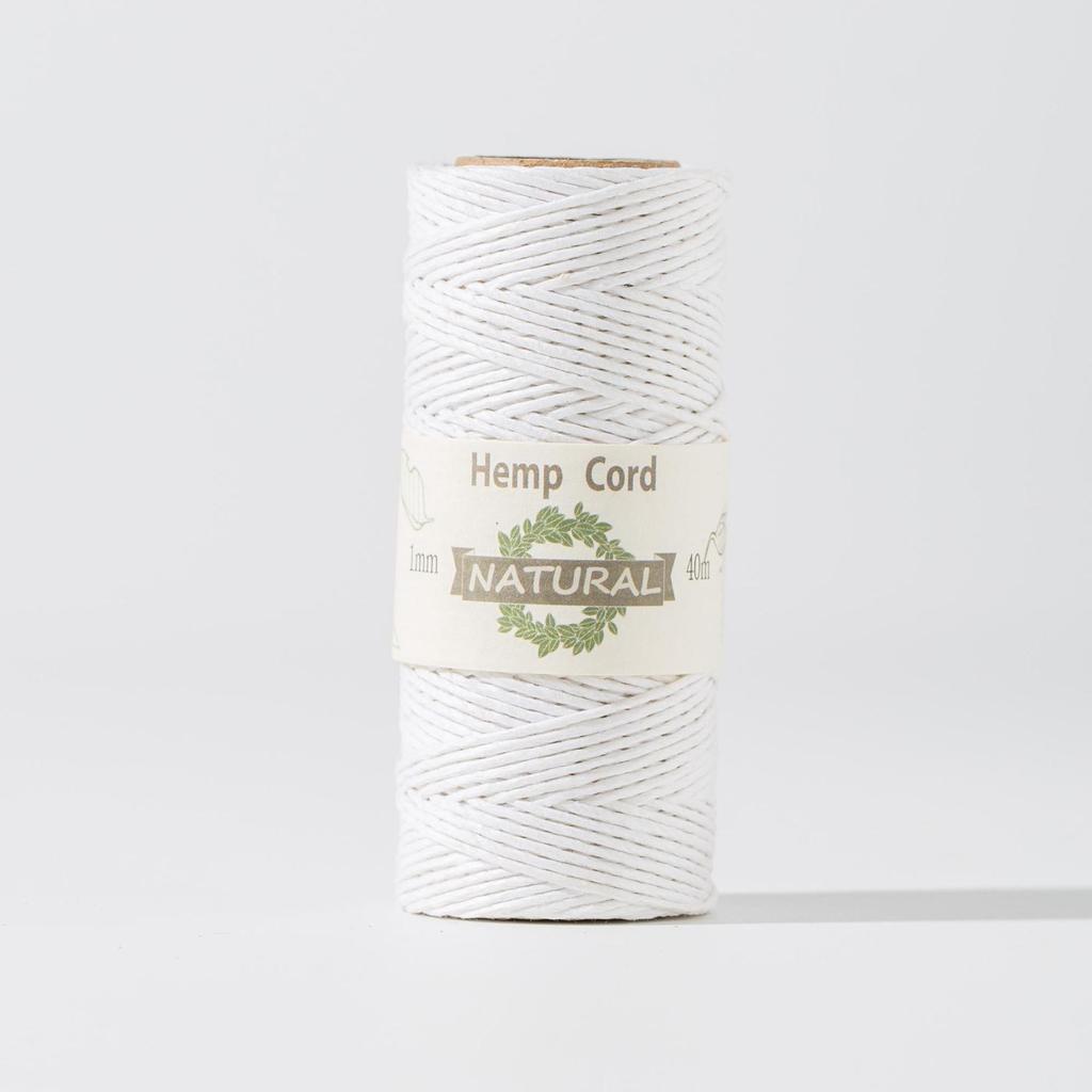 Sfoară de cânepă colorată de 1 mm, Sfoară decorativă pentru cadouri artizanale, Sfoară împletită pentru brățară colier, Accesorii pentru bijuterii 40 de metri rola