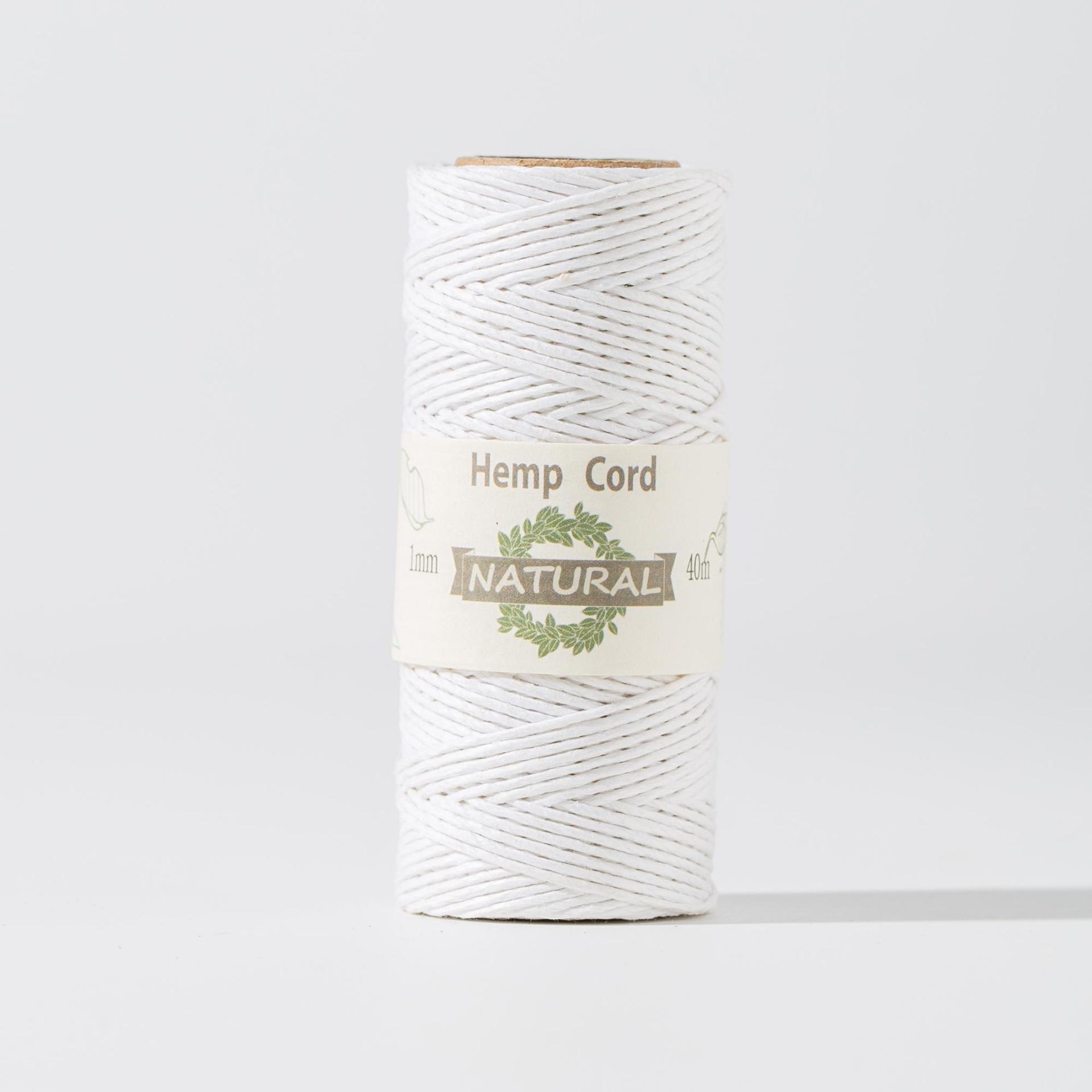 

Кольоровий джутовий шнур 1 мм, декоративний шнур для рукоділля, подарунковий шнур, плетений шнур для браслетів та намист, ювелірна фурнітура 40 метрів у рулоні White * 1mm * 40m 12 #
