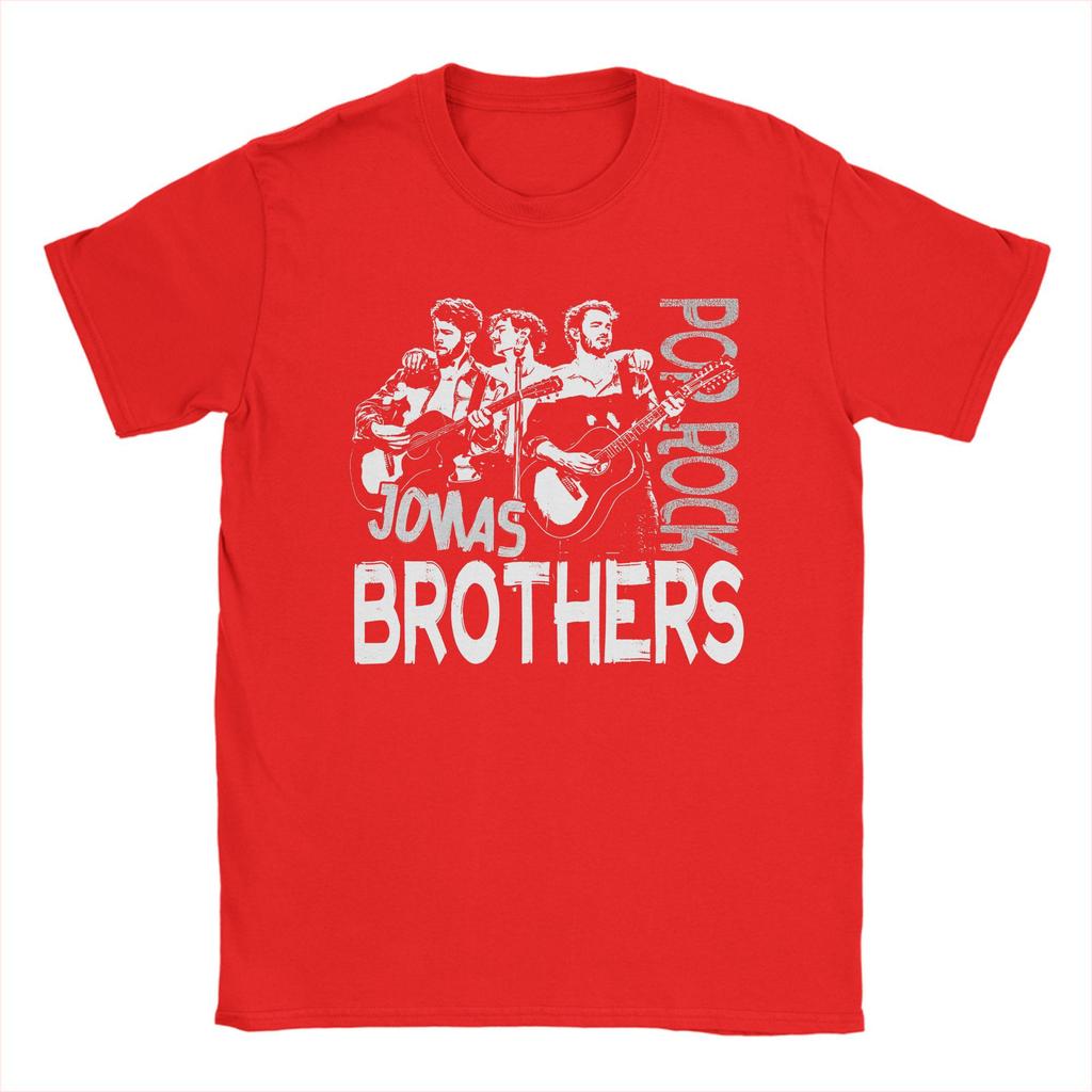 Men's Jonas Brother T Shirts Music  Cotton Clothes Vintage Short Sleeve Round Collar Tees Printed T-Shirt