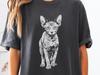 Sphynx Cat T-Shirt: Minimalist Hairless Cat Silhouette Tee for Sphynx or Peterbald Mom & Dad