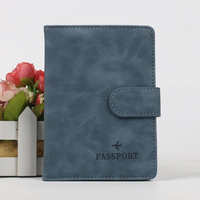 Unisex RFID Anti-Blocking Reise-Passhüllenhalter mit Verschluss für Männer Frauen Pass-Brieftasche Reisezubehör Tasche