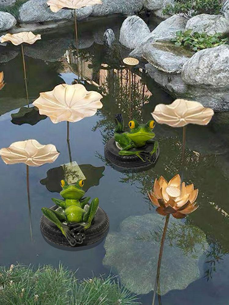 Floating Pond Decoration Fun Lifelike Resin Animal Statue Garden Floating Decoration