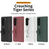 Wriststrap for Samsung Galaxy Z Fold 6 5 4 3 Case Ring Bracket PU Leather Hinge Protective Film Cover Slim Design Finger Ring Buckle