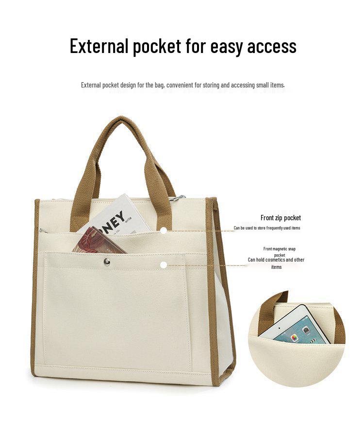Waterproof Nylon Handbag with Customizable Print Design