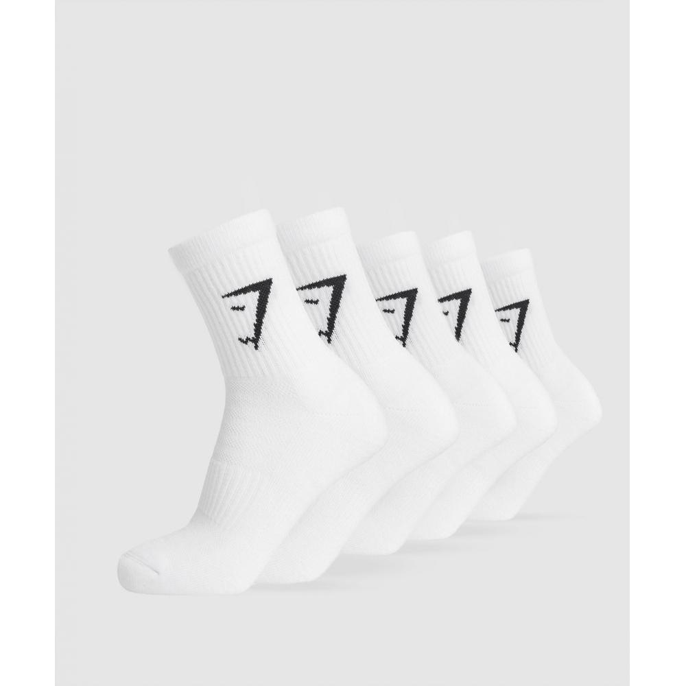 

Gymshark Midi Socks 5pk White I1c5e Wb57 S