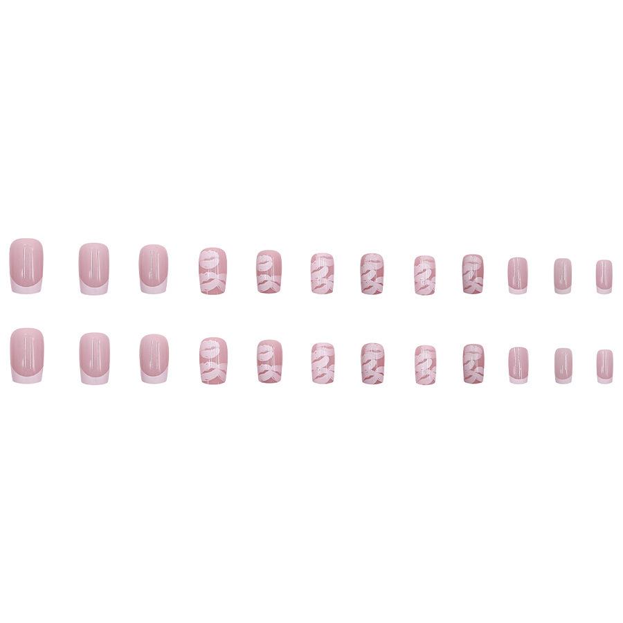 White Moonlight Nail Art: Long-Lasting, Cute, Detachable Student-Friendly Nails
