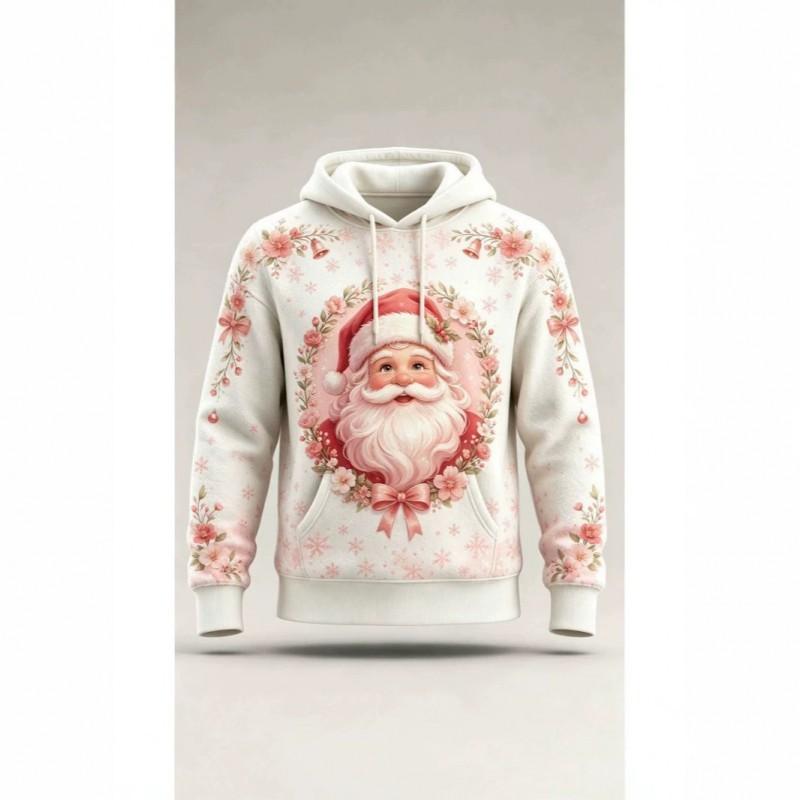 Christmas Hoodie 3D Print Loose Fit Long Sleeve Sweatshirt Men Women Youth Casual Winter Wear